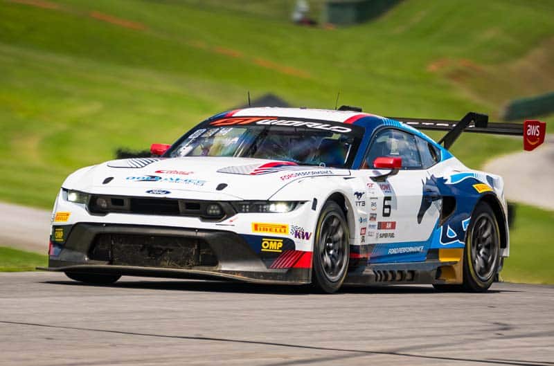 Mustang on the track